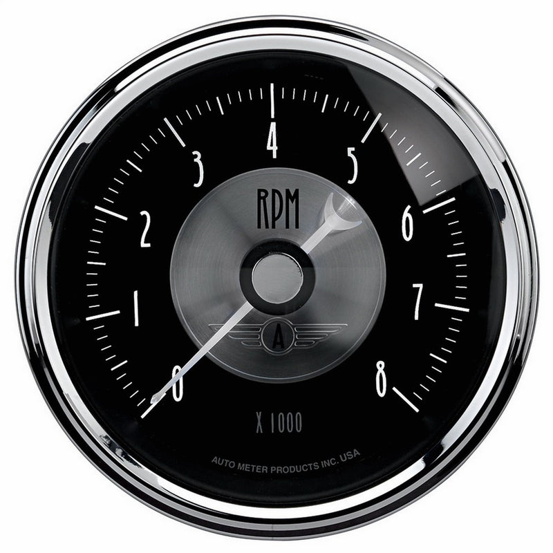 Auto Meter 2096 Prestige Black 3-3/8" 0-8000 RPM Tachometer Gauge