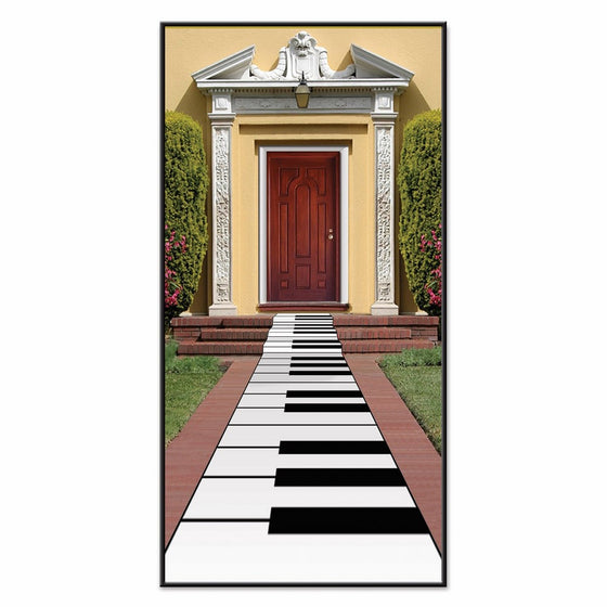 Beistle Piano Keyboard Runner, 24-Inch by 10-Feet, White/Black
