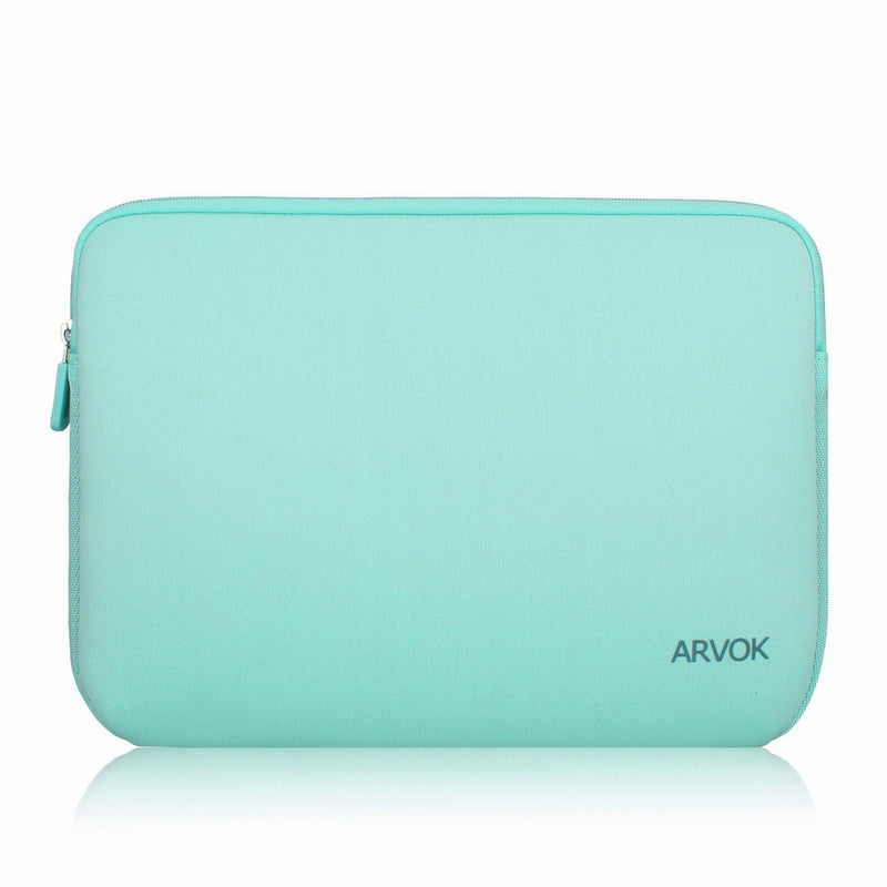 Arvok 13-14 Inch Laptop Sleeve Multi-color & Size Choices Case/Water-resistant Neoprene Notebook Computer Tablet Carrying Bag Cover, Light Green