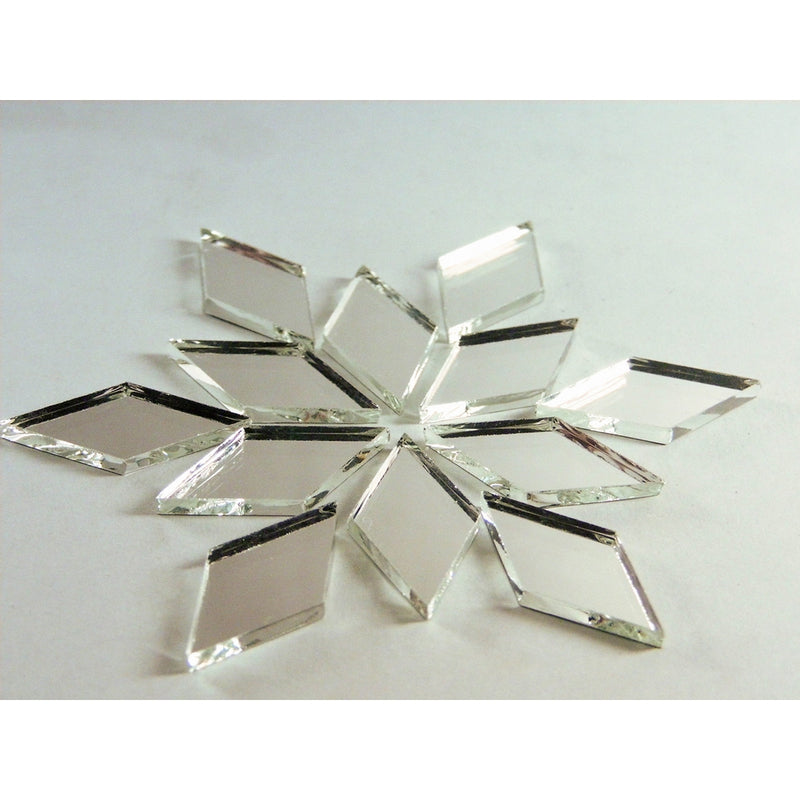 1" x 1/2" diamond shape mirror mosaic tile. 150 pcs