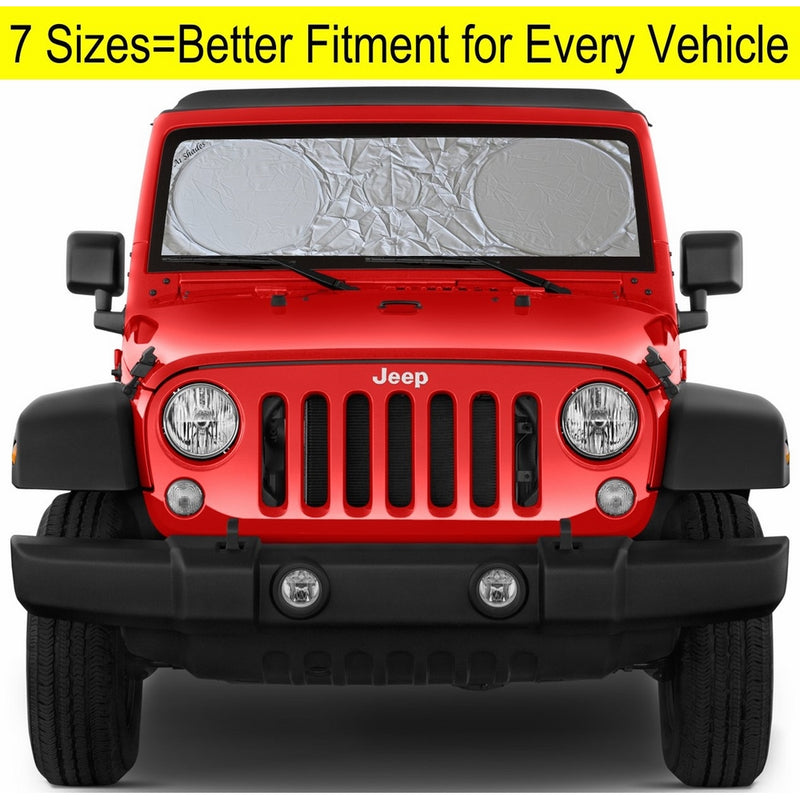 Windshield Sun Shade for Jeep Wrangler Rubicon Toyota FJ Cruiser XS