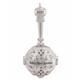 American Greetings Baby's 1st Rattle Christmas Ornament