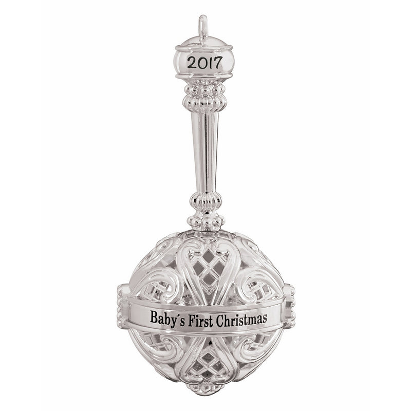 American Greetings Baby's 1st Rattle Christmas Ornament