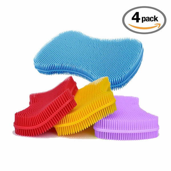 Silicone Sponge Dish Washing Kitchen Scrubber - Magic Food-Grade Antibacterial Dishes Multipurpose Better Sponges Non Stick Cleaning Mildew-Free Smart Kitchen Gadgets Brush Accessories