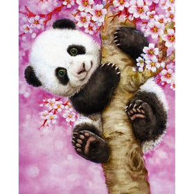 DIY 5D Diamond Painting Kit, Cute Panda Embroidery Rhinestone Cross Stitch Arts Craft Canvas Wall Decor