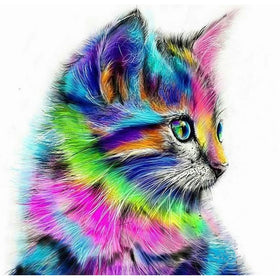 DIY 5D Diamond Painting Kit, Full Drill Cute Cat Embroidery Cross Stitch Arts Craft Canvas Wall Decor