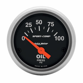 Auto Meter 3327 Sport-Comp Electric Oil Pressure Gauge