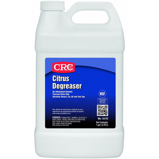 CRC Heavy Duty Citrus Liquid Degreaser, 1 Gallon Bottle, Clear