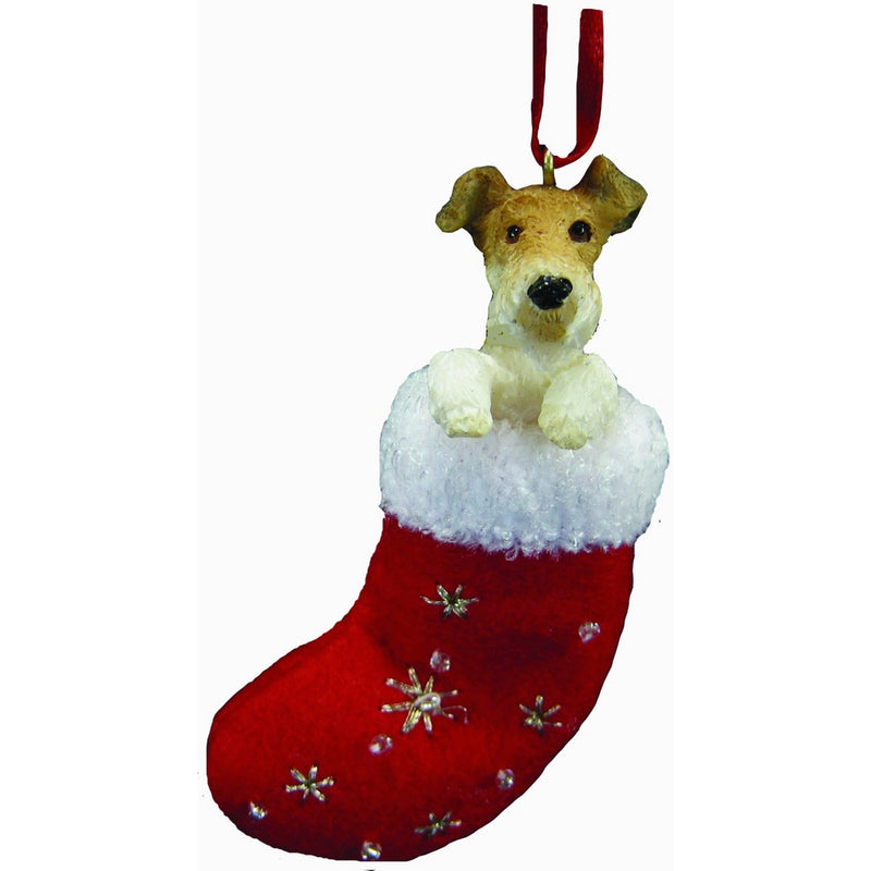 Wire Fox Terrier Stocking Ornament