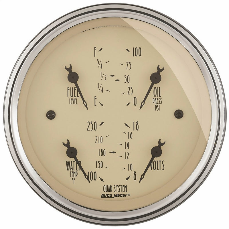 Auto Meter 1812 Antique Beige Quad Gauge