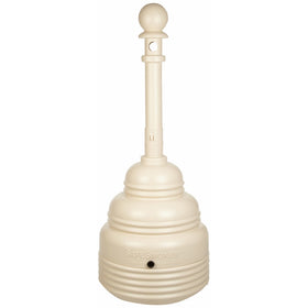 Eagle 1208BEI High Density Polyethylene (HDPE) SafeSmoker Cigarette Receptacle, 4 quarts Capacity, 43.25" Height, 17.25" Diameter, Beige