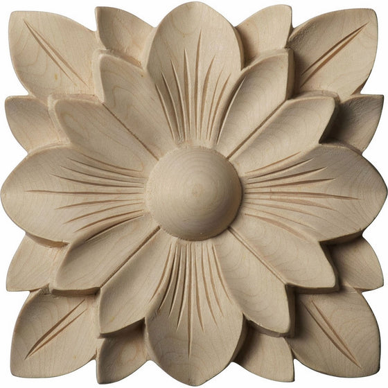 Ekena Millwork ROS05X05SPRW Springtime Rosette, 5-Inch x 5-Inch x 3/4-Inch, Rubberwood