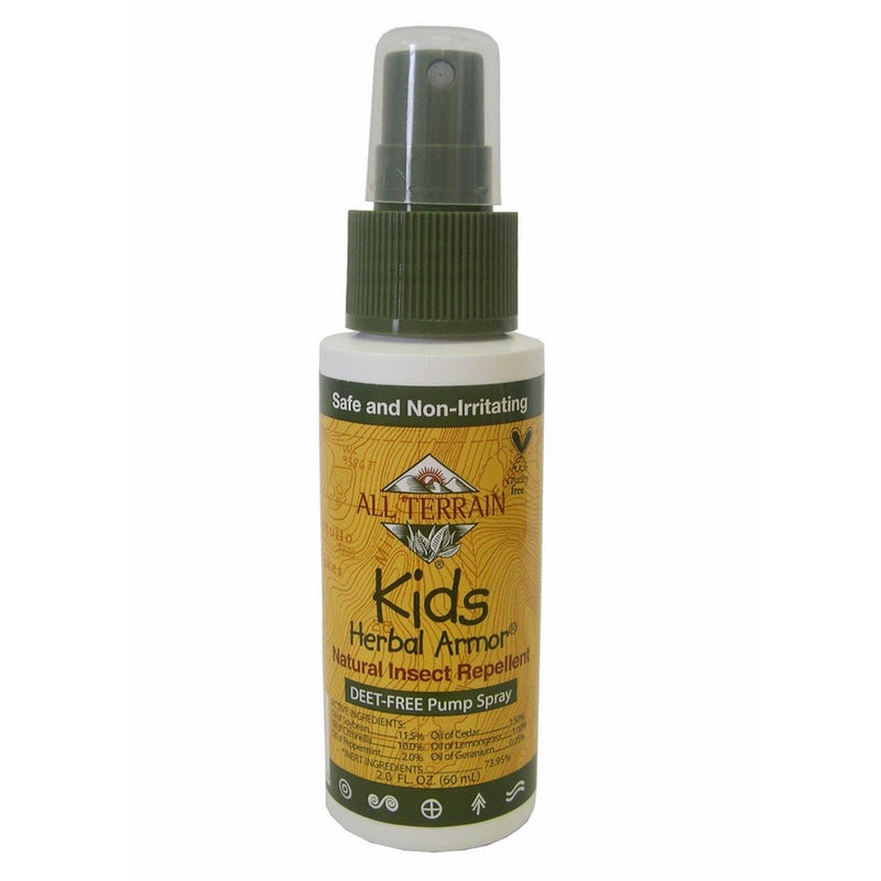 All Terrain Kids Herbal Armor DEET-Free Insect Repellent, 2 Ounce, Safe for Sensitive Skin, Effective Bug Spray Formula with Natural Essential Oils, Great for Travel, Camping, Outdoor Activities