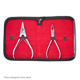 Ring Plier Body Piercing Tool Kit - 2 Ring Opening and Closing Pliers with a Pouch Included