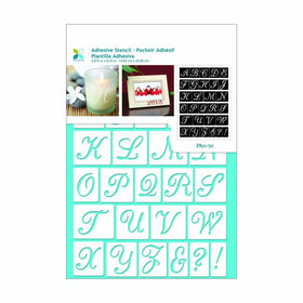 Momenta 25234 Script Alphabet Adhesive Stencil