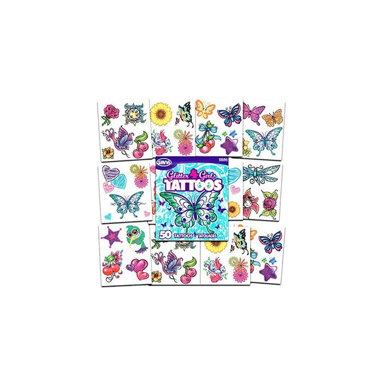 Crenstone Glitter Tattoos50 Dazzling DesignsHearts, Butterflies, Flowers, and More!