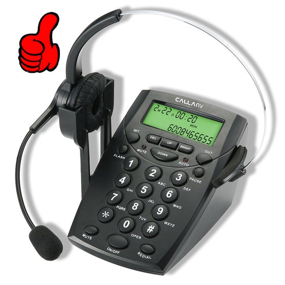 CALLANY Call Center Telephone with Noise Cancellation Headset (HT500)