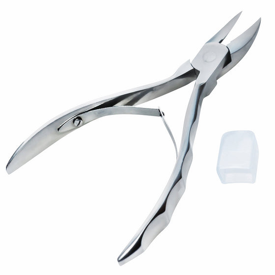 Professional Nail Nipper for Thick and Ingrown Toenails - Premium Quality - Surgical Grade - Brushed Stainless Steel, 5" Long