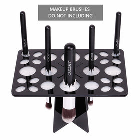 Docolor 26 Mix Size Makeup Brush Holder Tree Tower Air Drying Organizer Folding Brush Holder Cosmetic Shelf Tools-Black