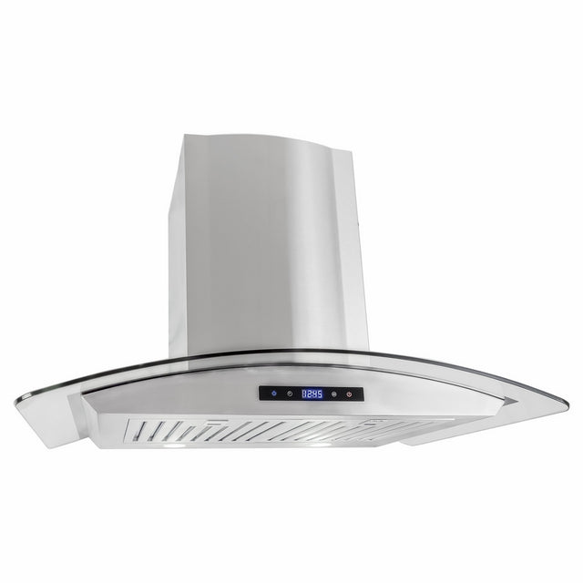Cosmo 668AS750 30 in. Wall Mount Range Hood with Tempered Glass Visor, Soft Touch Controls, LED Lighting and Permanent Filters
