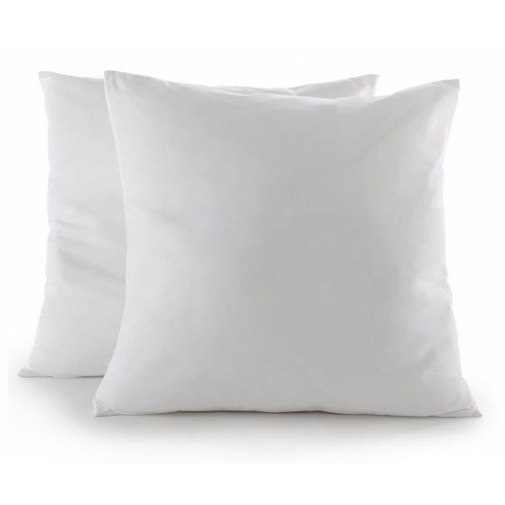 Cheer Collection Set of 2 Down Alternative White 26" x 26" Euro Square Pillows