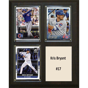 MLB Chicago Cubs Kris Bryant Three Card Plaque, 8" x 10", Brown