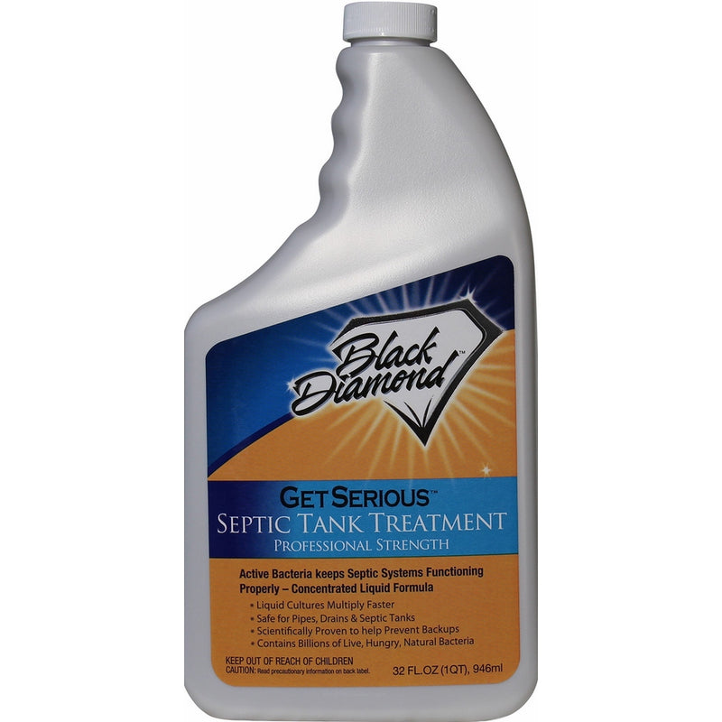 GET SERIOUS Septic Tank Treatment Liquid Natural Enzymes For Residential, Commercial, Industrial, RV's Systems. 32 ounces. (1, quart)