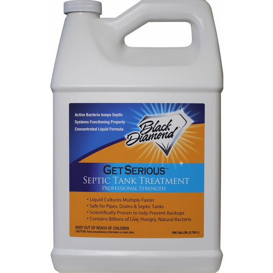 GET SERIOUS Septic Tank Treatment Liquid Natural Enzymes For Residential, Commercial, Industrial, RV's Systems. (1, gallon)