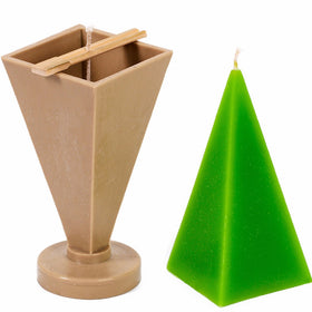 Candle Shop - Pyramid mold - height: 6.3 in, width: 2.7 in - 30 ft. of wick included as a gift - Plastic candle molds for making candles