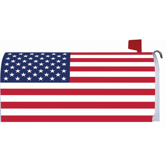 " AMERICAN FLAG U.S.A." - Mailbox Makover Cover - Vinyl with Magnetic Strips