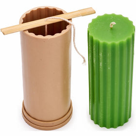 Candle Shop - ylinder Rif mold - height: 6.7 in, width: 2.7 in - 30 ft. of wick included as a gift - Plastic candle molds for making candles