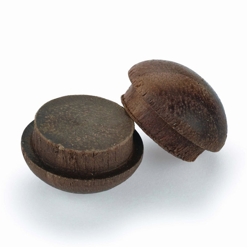 Walnut Button Top Screw Hole Plugs 1/2" 12 pack