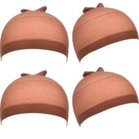 eBoot Nylon Wig Caps, 4 Pieces (Light Brown)