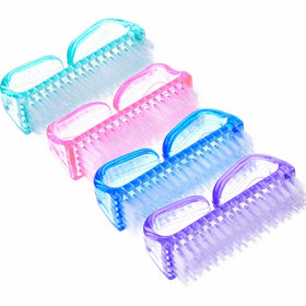 eBoot 4 Pieces Handle Nail Brush Nail Hand Scrubbing Cleaning Brush (Multicolor)