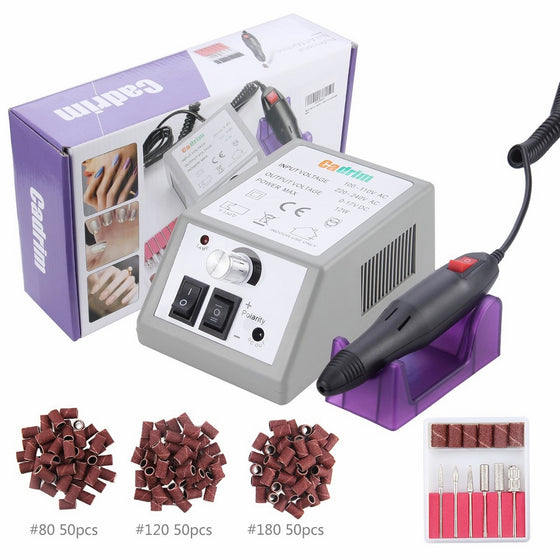 Electric Nail Drill, Cadrim 20000RPM Nail Drill Machine Professional Finger Toe Nail Care Electric Nail File Manicure Pedicure Drill with Nail Drill Bits Kits for Acrylic Nails Manicure Pedicure Grind