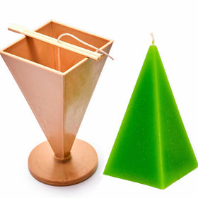 Candle Shop - Pyramid Taper mold - height: 8.2 in, width: 3.9 in - 30 ft. of wick included as a gift - Plastic candle molds for making candles