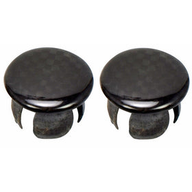Domain Cycling REAL Carbon Fiber Bike Handlebar End Plugs Perfect for Most Bicycles, Road Mtn Mtb Fixie Bar Caps