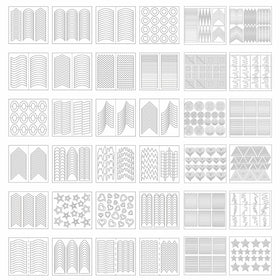 eBoot 1275 Pieces 49 Designs Nail Art Stencils French Tip Guides Stickers Form Fringe Guides Vinyl, 36 Sheets