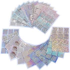 eBoot 288 Pieces 96 Designs Nail Vinyls Nail Stencil Sticker Sheets Set for Nail Art Design, 24 Sheets
