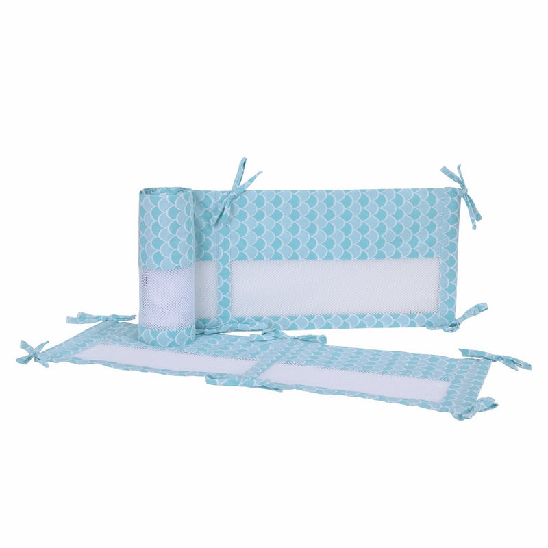 Disney Ariel Sea Princess Secure-Me Crib Liner, Blue/Aqua