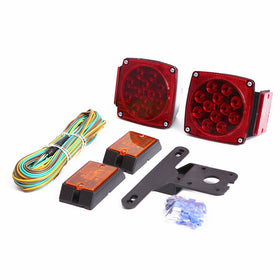 CZC AUTO 12V LED Submersible Trailer Tail Light Kit for Under 80 Inch Boat Trailer RV Marine (Trailer light kit)