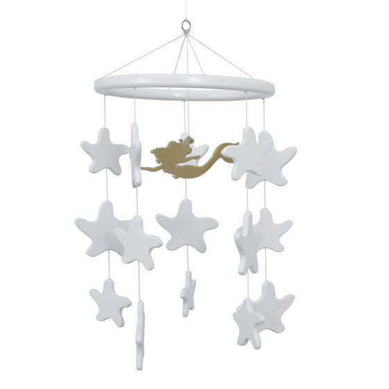 Disney Ariel Sea Princess Ceiling Mobile, White/Gold