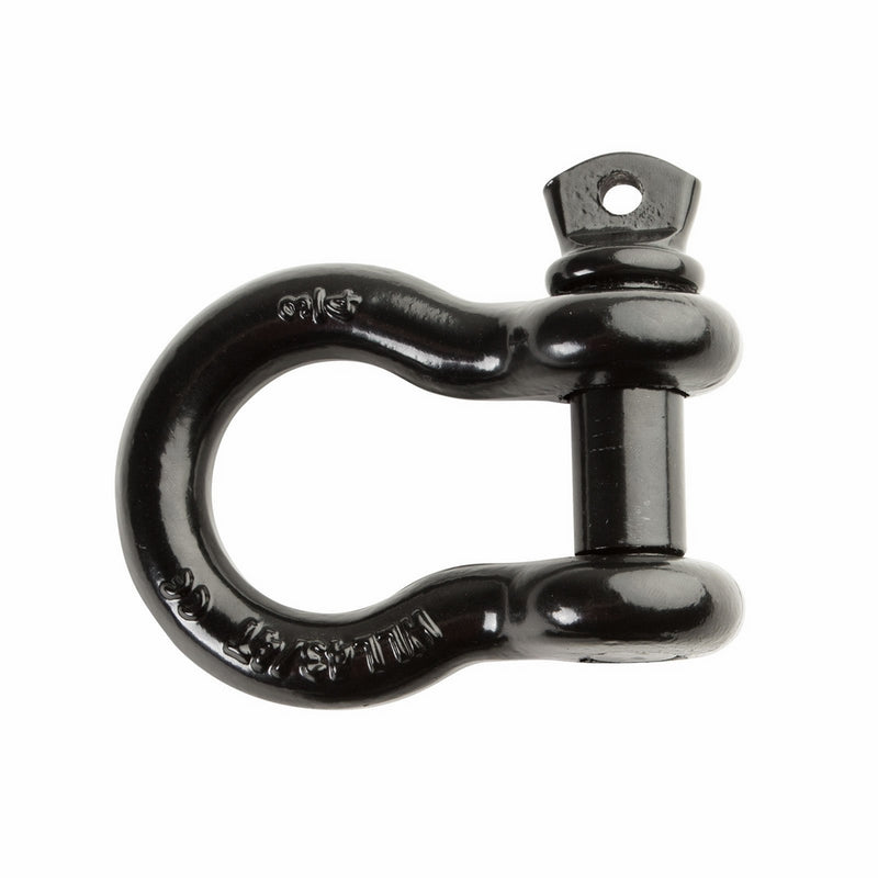 Driver Recovery 3/4 D-Ring/Bow Shackle - Extreme Heavy-Duty Grade 70 Black Powder Coated Steel - 4.75 Ton (9,500 Pounds) Working Capacity - For Off Road Towing, Jeep Accessory or Truck