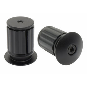 Domain Cycling Aluminum Bike Handlebar Bar End Plugs, Black Expanding Adjustable Locking Caps, Road Bicycle Grip Mountain BMX MTB Fixie Scooters