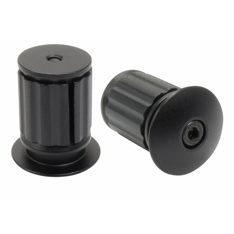 Domain Cycling Aluminum Bike Handlebar Bar End Plugs, Black Expanding Adjustable Locking Caps, Road Bicycle Grip Mountain BMX MTB Fixie Scooters