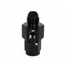 Dracary Nitrous Adapter With Two 1/8" NPT Ports For Gauge Paurge -4 AN Male To -4 AN Female Black (4AN)