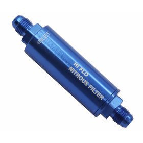 Nitrous and Fuel Filters Anodized Billet Aluminum 15552N-O-S Nit140 Micron Blue (6AN)