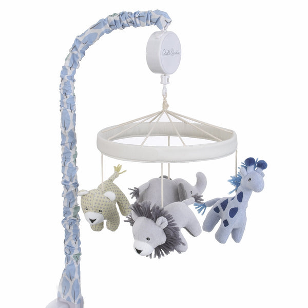 Dwell Studio Safari Skies Animal/Jungle Musical Mobile, Blue/Gray