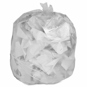 Genuine Joe GJO01011 Low-Density Trash Can Liner, 16 gallon Capacity, 31" Length x 24" Width x 0.60 mil Thickness, Clear (Box of 500)