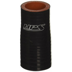 HPS HTSR-100-112-BLK Silicone High Temperature 4-ply Reinforced Reducer Coupler Hose, 100 PSI Maximum Pressure, 3" Length, 1" > 1-1/8" ID, Black